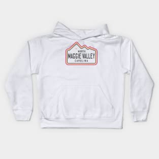 Visiting NC Mountain Cities Maggie Valley, NC Neon Range Kids Hoodie